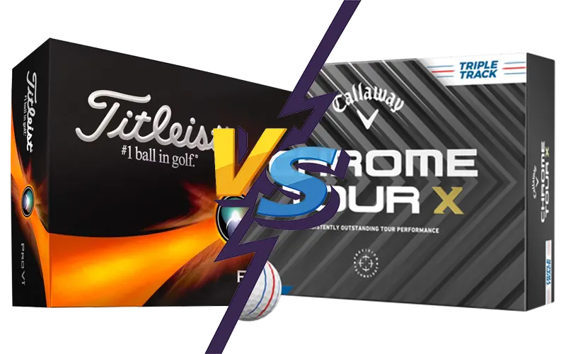 Callaway Tour X Tripe Track vs Titleist Pro V1